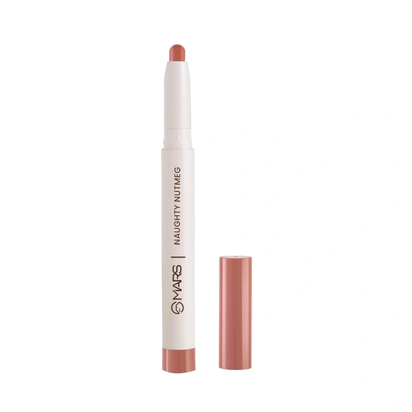 Mars Poppins Long-Lasting Lip Crayon 22-NAUGHTY NUTMEG (1.3g) | Matte Finish | Smudge-Proof & Kiss-Proof Lipstick for Women