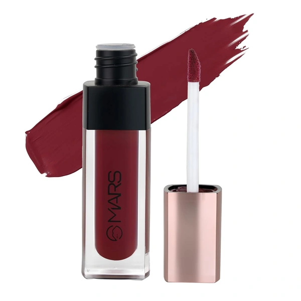 Mars Popstar Matte Liquid Mousse Lipstick 04-Party Fever (6ml) | Lightweight | Non-Sticky | Transfer-Proof & Waterproof | Long-Lasting  upto 12-Hour