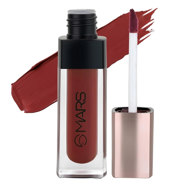 Mars Popstar Matte Liquid Mousse Lipstick 08-Muse (6ml) | Lightweight | Non-Sticky | Transfer-Proof & Waterproof | Long-Lasting  upto 12-Hour