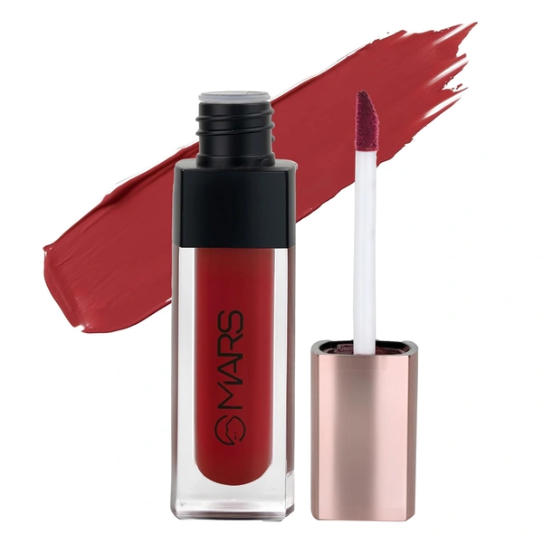 Mars Popstar Matte Liquid Mousse Lipstick 10-Secrecy (6ml) | Lightweight | Non-Sticky | Transfer-Proof & Waterproof | Long-Lasting  upto 12-Hour