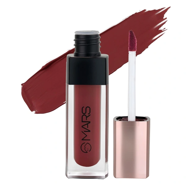 Mars Popstar Matte Liquid Mousse Lipstick 18-Hot Topic (6ml) | Lightweight | Non-Sticky | Transfer-Proof & Waterproof | Long-Lasting  upto 12-Hour