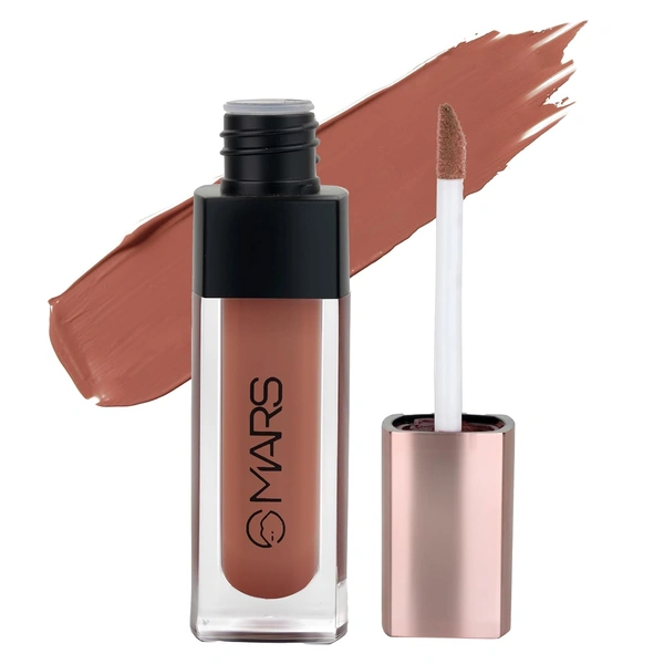 Mars Popstar Matte Liquid Mousse Lipstick 21-Pop Off (6ml) | Lightweight | Non-Sticky | Transfer-Proof & Waterproof | Long-Lasting  upto 12-Hour