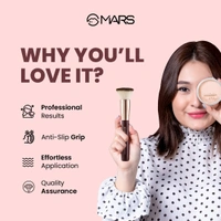 Mars Professional Makeup Maroon Brush Set 12 Piece | Soft Synthetic Bristles | Precise Face | Eyes & Brows Application