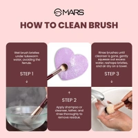 Mars Professional Makeup Maroon Brush Set 12 Piece | Soft Synthetic Bristles | Precise Face | Eyes & Brows Application