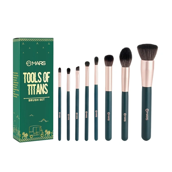 Mars Tools of Titan Brush 8 Piece  | Face Makeup Brush | Ultra Soft Bristles