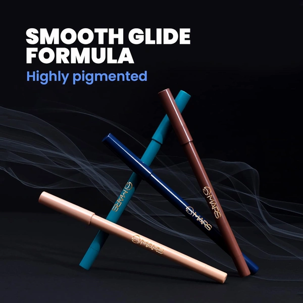 Mars MARS Won't Smudge Won't Budge Matte Kajal Pencil 1.4g Shade 03 Velour Black | Smooth Glide, Waterproof, Long-Stay Kajal | Bold Blue-Black Pigment | Smudge-Proof Eye Pencil