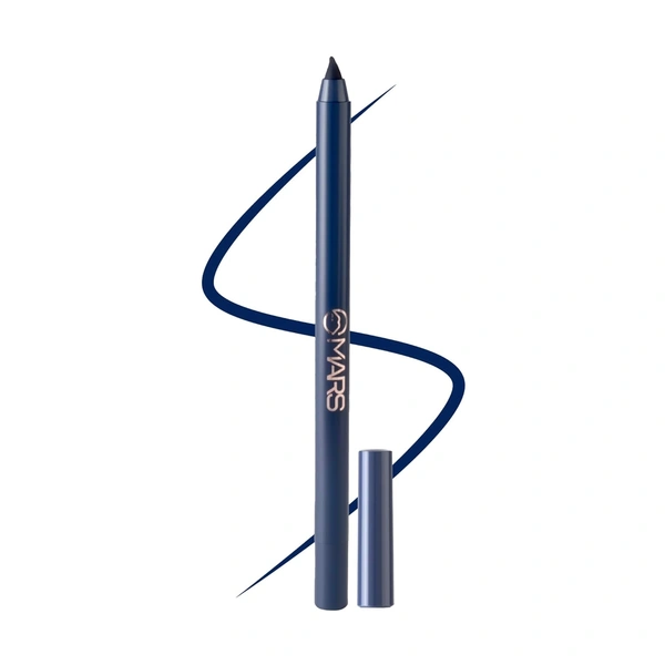 Mars MARS Won't Smudge Won't Budge Matte Kajal Pencil 1.4g Shade 06 Midnight Dreams | Smooth Glide, Waterproof, Long-Stay Kajal | Bold Blue-Black Pigment | Smudge-Proof Eye Pencil