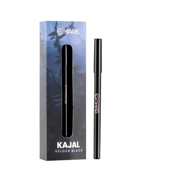 Mars MARS Won't Smudge Won't Budge Matte Kajal Pencil 1.4g Shade 03 Velour Black | Smooth Glide, Waterproof, Long-Stay Kajal | Bold Blue-Black Pigment | Smudge-Proof Eye Pencil