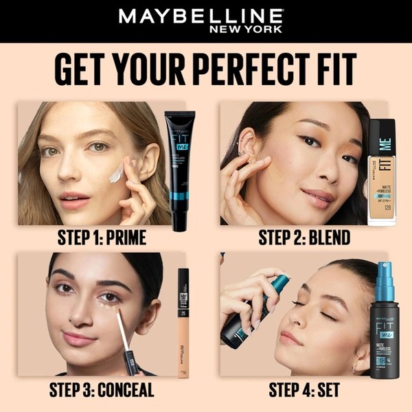 Maybelline New York Fit Me Matte + Poreless Liquid Foundation 30ml with SPF 22 | Shade 115 Ivory | Oil-Control, Lightweight, Long-Wear | Smooth Matte Finish, Perfect Base