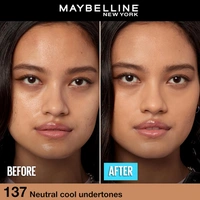 Maybelline New York Maybelline Fit Me Matte + Poreless Liquid Foundation 30ml 137 Golden tan with SPF 22 PA++ | Lightweight Daily Wear, Pore-Minimizing, Natural Matte Finish | Perfect for Indian Skin