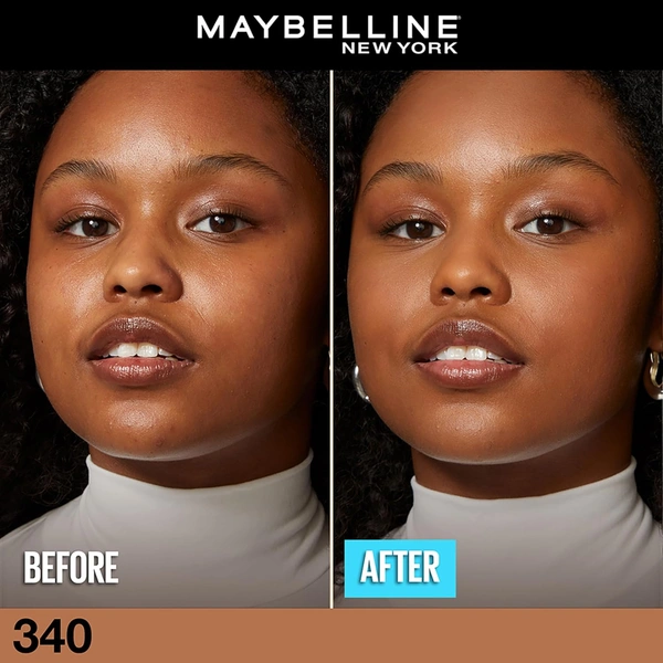 Maybelline New York Maybelline Fit Me Matte + Poreless Liquid Foundation 30ml Shade 340 Cappucino with SPF 22 PA++ | 16H Oil Control | Lightweight Daily Wear Foundation | Pore-Minimizing Matte Finish for Indian Skin