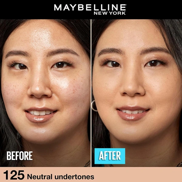 Maybelline New York Maybelline Fit Me Matte + Poreless Liquid Foundation 30ml 125 Nude Beige SPF 22 PA++ | Lightweight Daily Wear, Pore-Minimizing, Natural Matte Finish | Perfect for Indian Skin