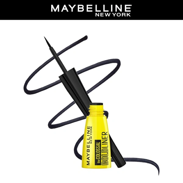 Maybelline New York Colossal Bold Liner Black | Smudge-Proof & Waterproof | Long-Lasting Bold Eyeliner with Intense Deep Black Color | Perfect for Daily Use & All-Day Wear