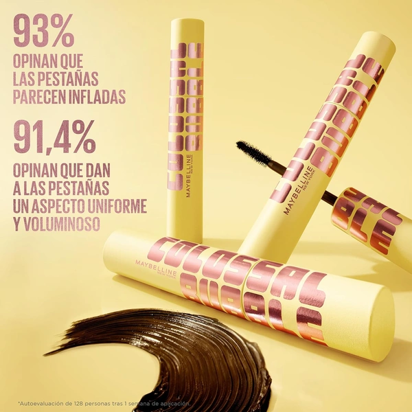 Maybelline New York Colossal Bubble Waterproof Mascara 8.75ml | Volumizing, Buildable & Lightweight Formula | Long-Lasting, Smudge-Free, Curl-Defining Lash Look