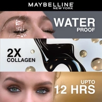 Maybelline New York Colossal Waterproof Mascara 10 ml | Volumizing & Lengthening Black Mascara | Smudge-Proof, Long-Wear | Mega Volume Brush for Bold | Dramatic Lashes