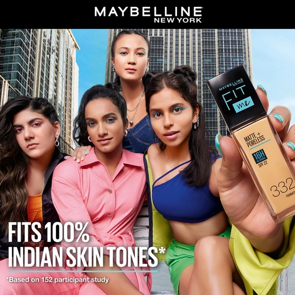 Maybelline New York Fit Me Matte + Poreless Liquid Foundation 30ml 120 Classic Ivory | SPF 22, Oil-Absorbing, Lightweight Matte Finish | Perfect for Medium-Oily Skin & Daily Indian Makeup