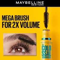 Maybelline New York Mascara 10ml | Long-Lasting Smudge-Proof Mascara | Bold & Dramatic Lash Look | Waterproof, Black, Volume Express Colossal | for Fuller, Longer Lashes |