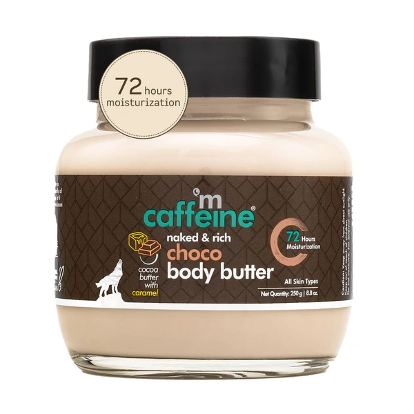 Mcaffeine Body Butter with  Shea Butter, Cocoa & Caffeine 250g | Intense Moisturizer for Dry Skin | Suitable for Men & Women | For All Skin Types