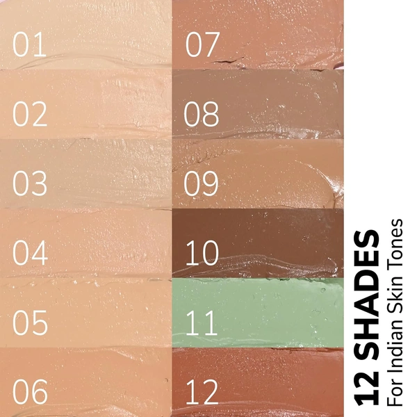 Mila Beaute Conceal It Pot Concealer with Brush (09 Hazelnut), 4g with with Full Coverage & Lightweight| SPF 15 & Vitamin E | Long-lasting & Easy to Blend |Crease-Free & Matte Finish for All Skin Types