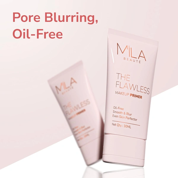 Mila Beaute Flawless Makeup Primer 30ml | Oil-Free & Mattifying Finish | Smooth Texture & Blurs Pores | Lightweight Formula for Long-Lasting, Flawless Makeup Base