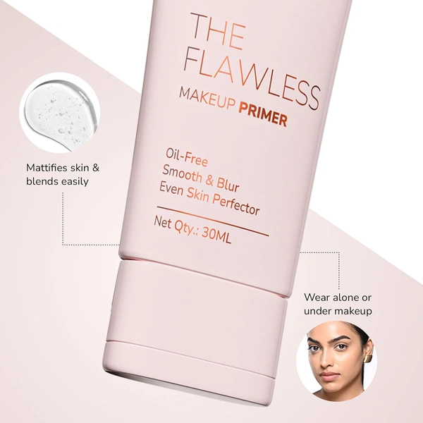Mila Beaute Flawless Makeup Primer 30ml | Oil-Free & Mattifying Finish | Smooth Texture & Blurs Pores | Lightweight Formula for Long-Lasting, Flawless Makeup Base