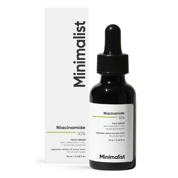 Minimalist 10% Niacinamide Face Serum 10ml | Oil Control & Anti-Acne with Zinc | Skin Clarifying Serum for Pore Care, Blemish Removal & Smooth Texture | For All Skin Types