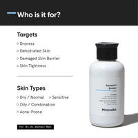 Minimalist Aquaporin Booster 0.5% Cleanser with Hyaluronic Acid, Betaine & Wheat Protein | Gentle Hydrating Face Wash for Dry & Normal Skin, Daily Use