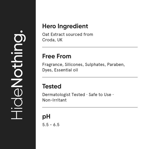 Minimalist Gentle Face Wash 120ml with 6% Oat Extract & Hyaluronic Acid | Sulphate-Free, Non-Drying, Fragrance-Free Cleanser for Sensitive, Dry to Normal Skin