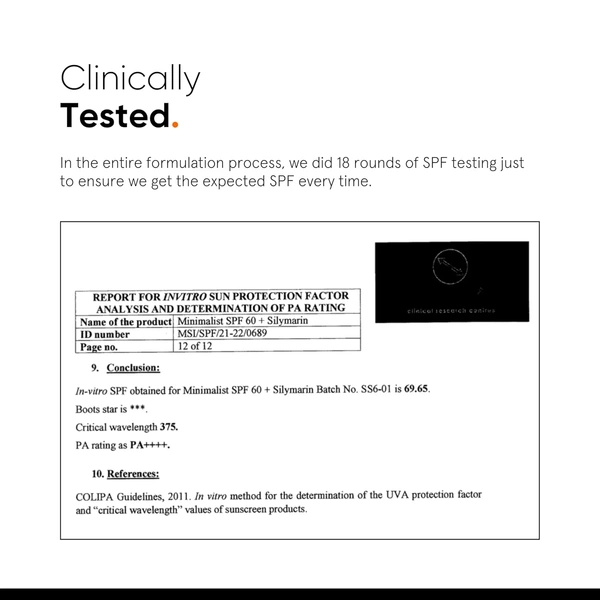 Minimalist Sunscreen SPF 60 PA++++ 50g | Pregnancy Safe, Sensitive Skin Friendly | Broad Spectrum SPF 50+ with Antioxidants & Advanced Filters | No White Cast, Non-Irritant