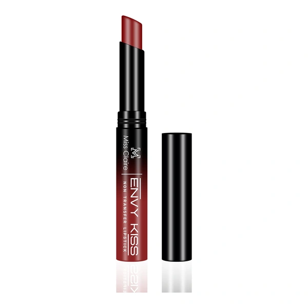 Miss Claire Envy Kiss Non Transfer Lipstick 02 Crimson Charm 1.8g |Intense Pigment | Transfer-Proof Matte Lipstick | Long Lasting Smudge Proof Transfer Resistant Lightweight Lip Color