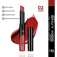 Miss Claire Envy Kiss Non Transfer Lipstick 02 Crimson Charm 1.8g |Intense Pigment | Transfer-Proof Matte Lipstick | Long Lasting Smudge Proof Transfer Resistant Lightweight Lip Color
