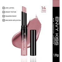 Miss Claire Envy Kiss Non Transfer Lipstick 14 You Cutie 1.8g | Soft Matte Finish | Long Lasting Smudge Proof Transfer Resistant Lightweight Nude Pink Lip Color