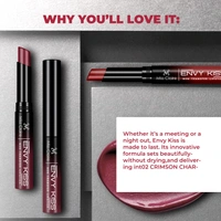 Miss Claire Envy Kiss Non Transfer Lipstick 21 Double Date 1.8g | Velvety Matte Finish| Long Lasting Smudge Proof Transfer Resistant Lightweight Lip Color