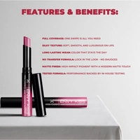 Miss Claire Envy Kiss Non Transfer Lipstick 21 Double Date 1.8g | Velvety Matte Finish| Long Lasting Smudge Proof Transfer Resistant Lightweight Lip Color
