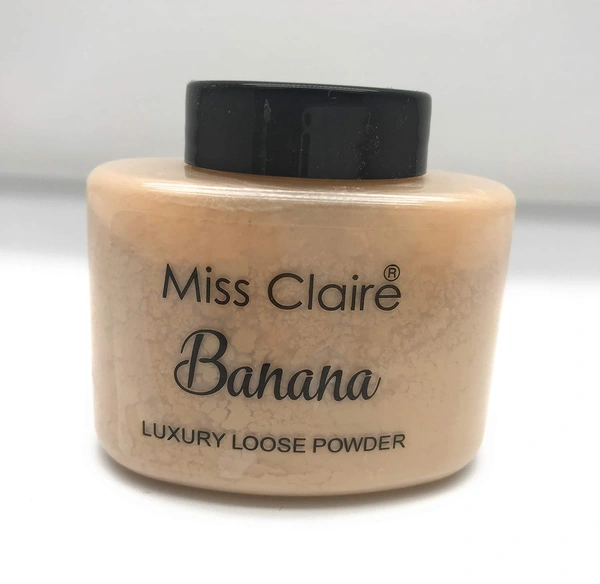 Miss Claire Luxury Loose Powder Banana Beige 38g | Lightweight Setting Powder for Makeup | Oil Control & Matte Finish | Smooth Blurring Loose Powder | Long Lasting Makeup Setting