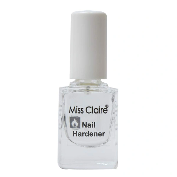 Miss Claire Nail Hardener Clear 10ml | Nail Strengthener for Weak & Brittle Nails | Transparent Protective Coat | Long Lasting Nail Care | Smooth Glossy Finish Nail Treatment