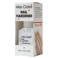 Miss Claire Nail Hardener Clear 10ml | Nail Strengthener for Weak & Brittle Nails | Transparent Protective Coat | Long Lasting Nail Care | Smooth Glossy Finish Nail Treatment