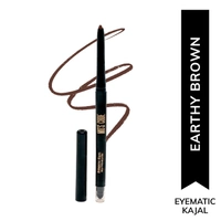 MOS CODE Eyematic Kajal 0.4gm - Earthy | Bold Eyes Bold You | Waterproof & Smudgeproof | Single Stroke Application | Long Lasting Matte Finish | Plant-Based | Paraben & Alcohol Free | Cruelty-Free