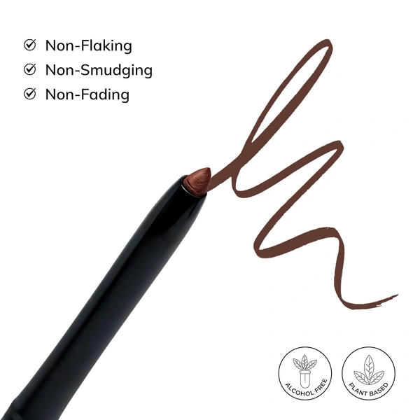 MOS CODE Eyematic Kajal 0.4gm - Earthy | Bold Eyes Bold You | Waterproof & Smudgeproof | Single Stroke Application | Long Lasting Matte Finish | Plant-Based | Paraben & Alcohol Free | Cruelty-Free