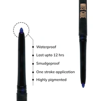 MOS CODE Eyematic Kajal 0.4gm - Ocean Blue | Bold Eyes Bold You | Waterproof & Smudgeproof | Single Stroke Application | Long Lasting Matte Finish | Plant-Based | Paraben & Alcohol Free | Cruelty-Free
