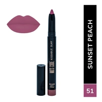 MOS CODE Kissable Slay HD Matte Cryon Lipstick withLips + Primer 1.6g, Sunset Peach 51 | Waterproof, Smudge Proof, Long Lasting Matte Lipstick | Vitamin E Enriched, Hydrating