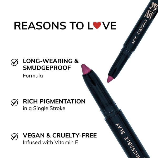MOS CODE Kissable Slay HD Matte Cryon Lipstick withLips + Primer 1.6g, Sunset Peach 51 | Waterproof, Smudge Proof, Long Lasting Matte Lipstick | Vitamin E Enriched, Hydrating