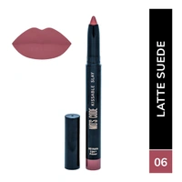 MOS CODE Kissable Slay HD Matte Cryon Lipstick withLips + Primer 1.6g, Latte Suede 06 | Waterproof, Smudge Proof, Long Lasting Matte Lipstick | Vitamin E Enriched, Hydrating