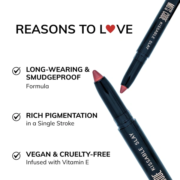MOS CODE Kissable Slay HD Matte Cryon Lipstick withLips + Primer 1.6g, Latte Suede 06 | Waterproof, Smudge Proof, Long Lasting Matte Lipstick | Vitamin E Enriched, Hydrating