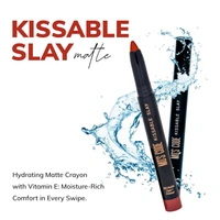 MOS CODE Kissable Slay HD Matte Cryon Lipstick withLips + Primer 1.6g, Dark Cocoa 05 | Waterproof, Smudge Proof, Long Lasting Matte Lipstick | Vitamin E Enriched, Hydrating