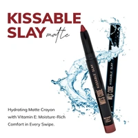 MOS CODE Kissable Slay HD Matte Cryon Lipstick withLips + Primer 1.6g, Majestic Maroon 11 | Waterproof, Smudge Proof, Long Lasting Matte Lipstick | Vitamin E, Hydrating, 1.6g