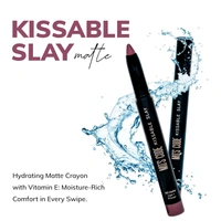 MOS CODE Kissable Slay HD Matte Cryon Lipstick withLips + Primer Barely Blush 1.6g, W10 | Waterproof, Smudge Proof, Long Lasting Matte Lipstick | Vitamin E, Hydrating