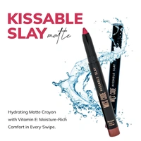 MOS CODE Kissable Slay HD Matte Cryon Lipstick withLips + Primer 1.6g, Runway Pink 21 | Waterproof, Smudge Proof, Long Lasting Matte Lipstick | Vitamin E Enriched, Hydrating