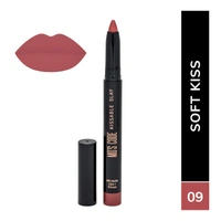 MOS CODE Kissable Slay HD Matte Cryon Lipstick withLips + Primer 1.6g, Soft Kiss 09 | Waterproof, Smudge Proof, Long Lasting Matte Lipstick | Vitamin E Enriched, Hydrating