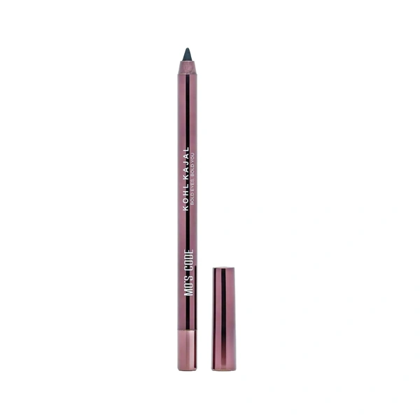 MOS CODE Kohl Kajal Pencil 1.5gm - Venta Black | Waterproof & Smudgeproof | Long Wearing | Single Stroke Application | Matte Finish | Enriched with Vitamin E & Almond Oil | Intense Black Kajal
